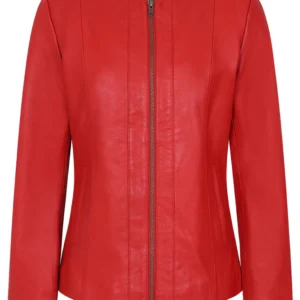 WOMEN'S REDISH REAL LEATHER JACKET
