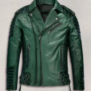 CHARLES BURNT GREEN  LEATHER JACKET (PRE-ORDER)