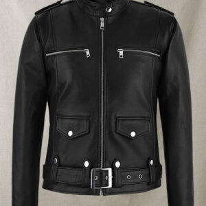 BLACK CHIC RIDER LEATHER JACKET