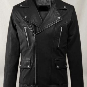 DAUNTLESS BLACK BIKER LEATHER JACKET