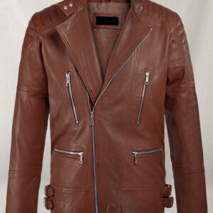 SHOTGUN TAN MOTO LEATHER JACKET